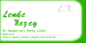 lenke mezey business card